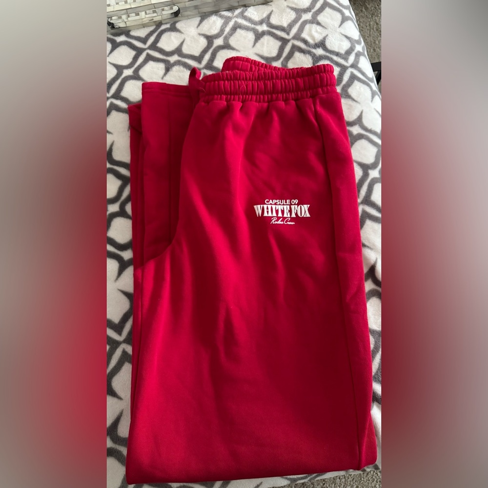 White Fox Boutique Red Track Pants